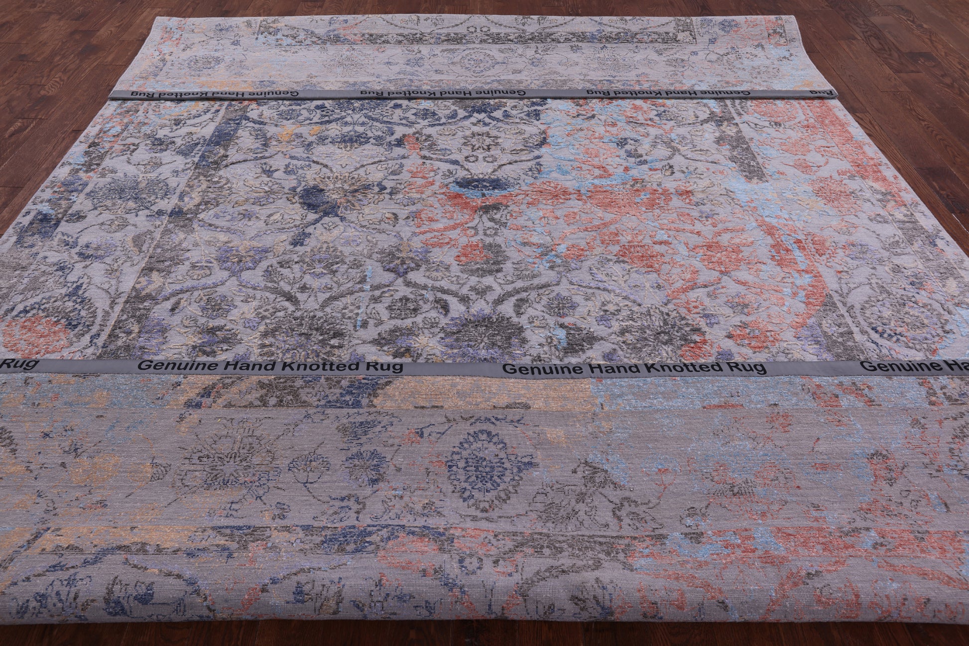 Modern Handmade Wool & Silk Rug - 10' 0" X 14' 1" - Golden Nile