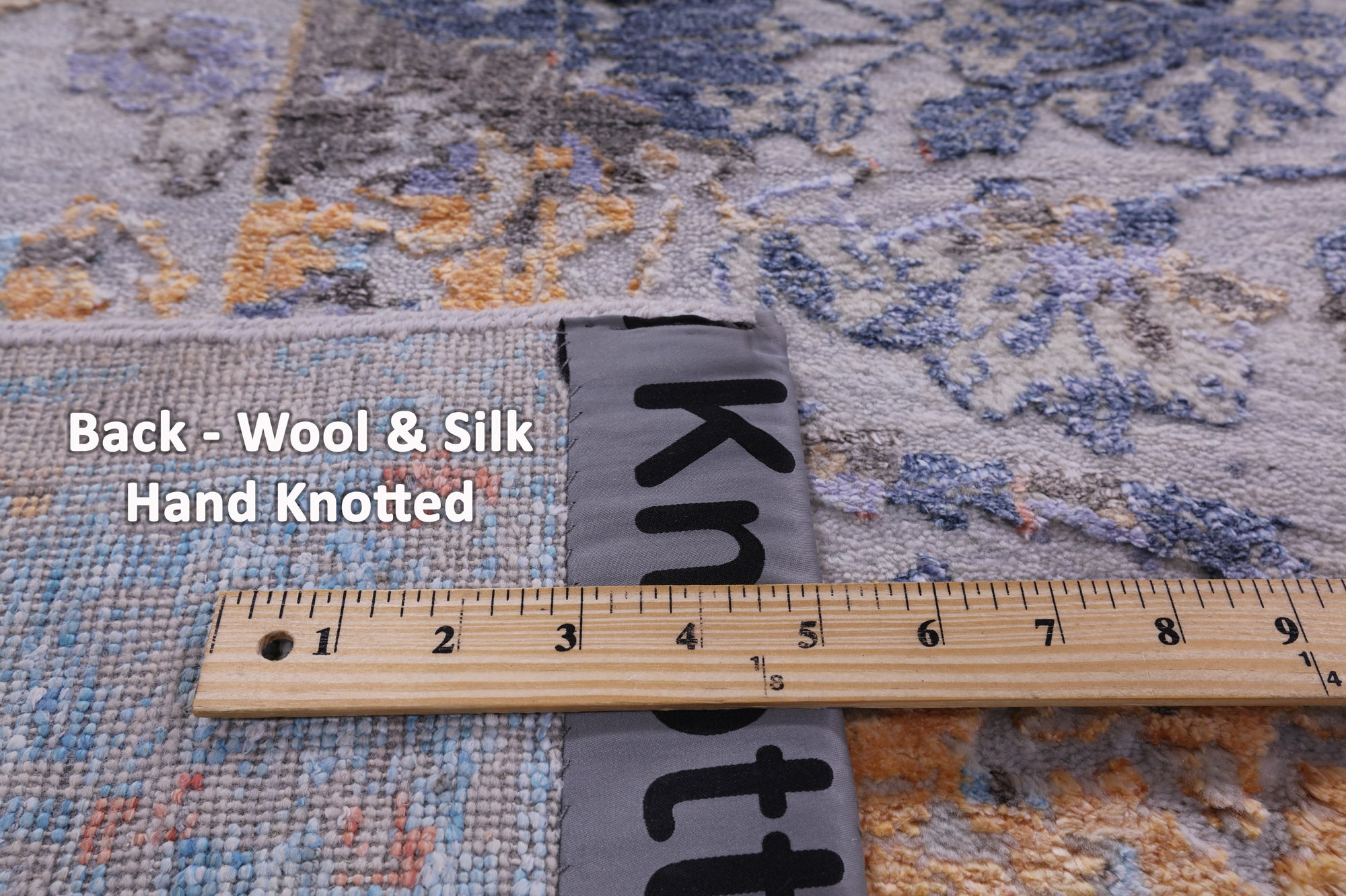 Modern Handmade Wool & Silk Rug - 10' 0" X 14' 1" - Golden Nile