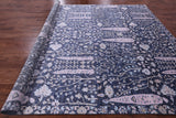 Grey Persian Ziegler Hand Knotted Wool & Silk Rug - 9' 10" X 14' 1" - Golden Nile