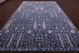 Grey Persian Ziegler Hand Knotted Wool & Silk Rug - 9' 10" X 14' 1" - Golden Nile