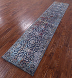 Persian Hand Knotted Wool & Silk Runner Rug - 2' 7" X 12' 5" - Golden Nile