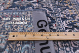 Persian Hand Knotted Wool & Silk Runner Rug - 2' 7" X 12' 5" - Golden Nile