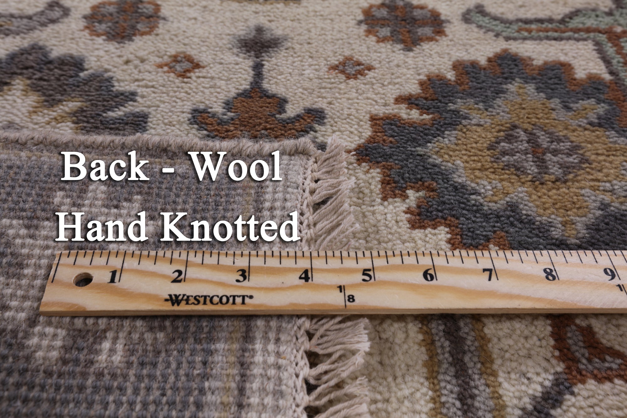 Ivory Turkish Oushak Hand Knotted Wool Runner Rug - 2' 6" X 11' 9" - Golden Nile