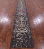 Persian Handmade Wool & Silk Runner Rug - 2' 6" X 14' 3" - Golden Nile