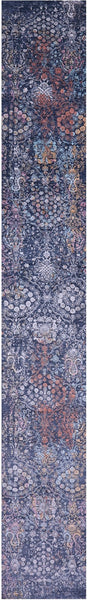 Contemporary Handmade Wool & Silk Runner Rug - 2' 6" X 17' 10" - Golden Nile