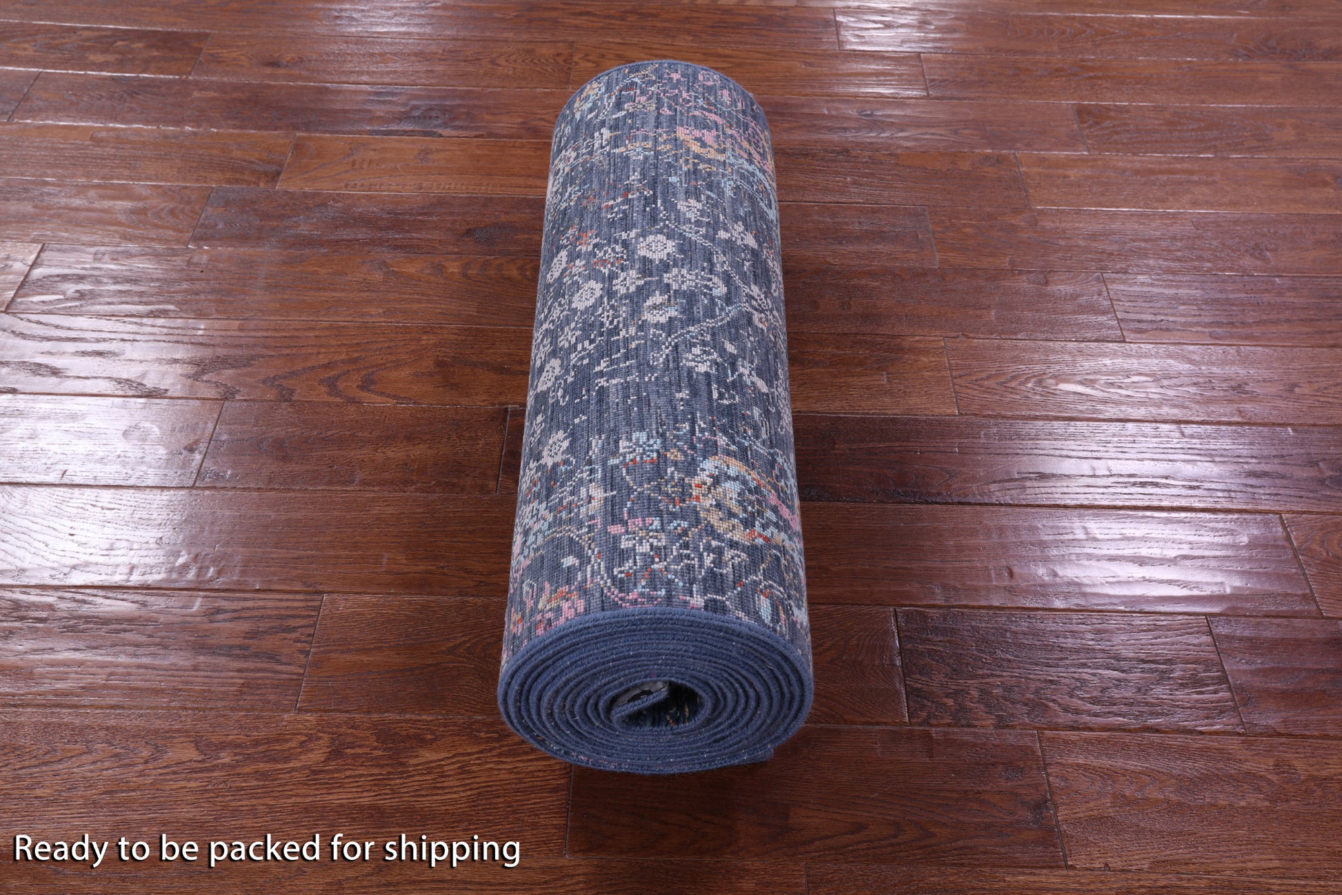 Contemporary Handmade Wool & Silk Runner Rug - 2' 6" X 17' 10" - Golden Nile