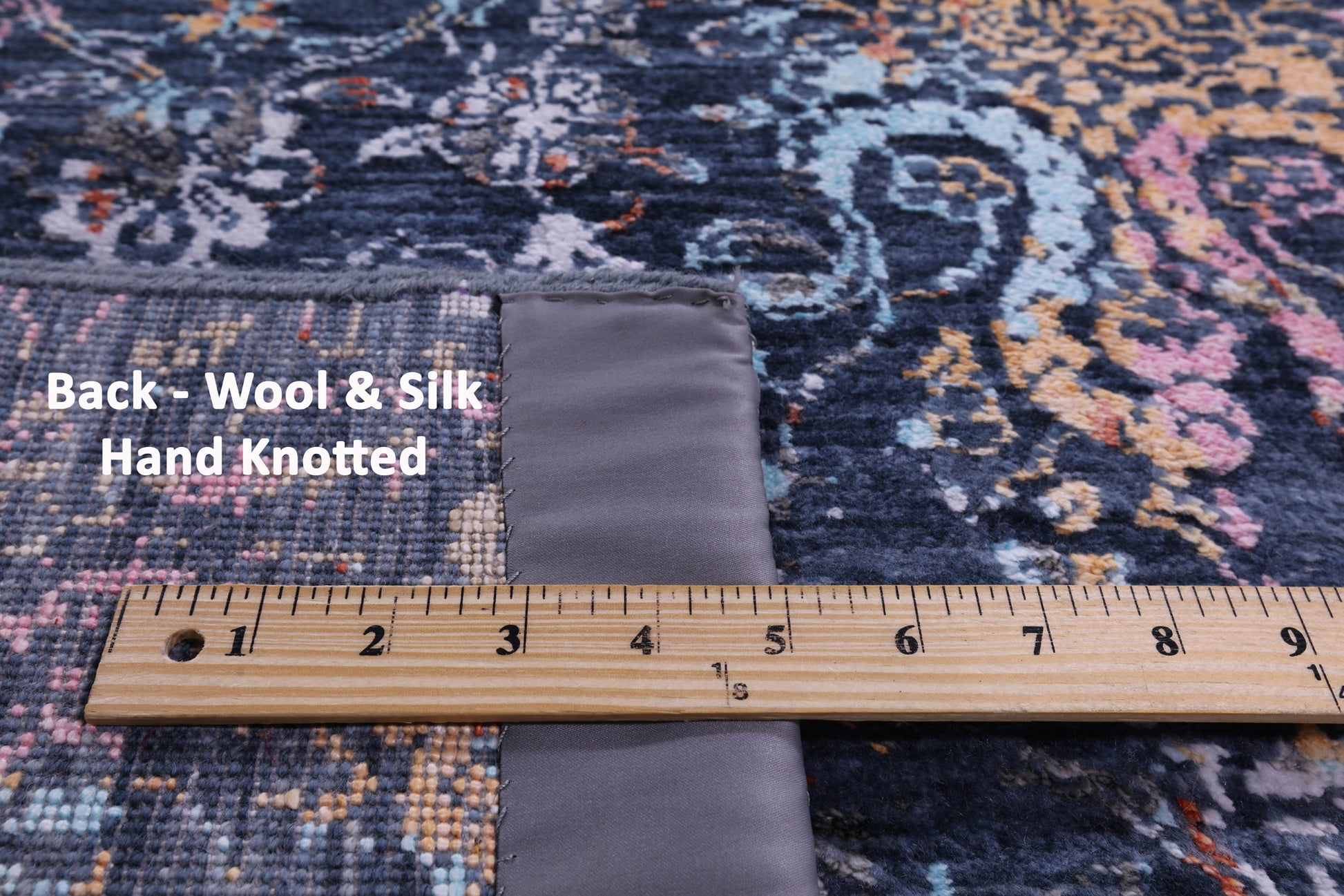 Contemporary Handmade Wool & Silk Runner Rug - 2' 6" X 17' 11" - Golden Nile