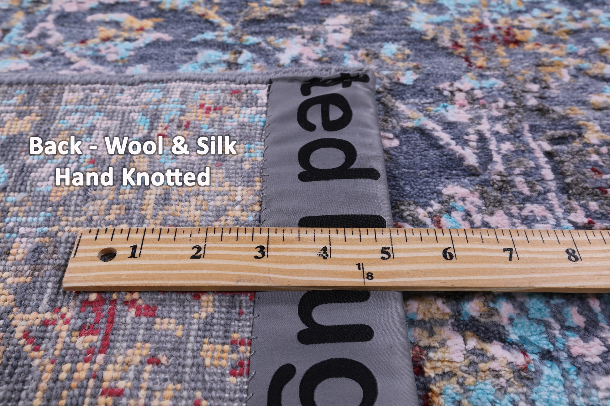 Modern Hand Knotted Wool & Silk Runner Rug - 2' 7" X 12' 4" - Golden Nile