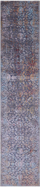 Persian Hand Knotted Wool & Silk Runner Rug - 2' 6" X 12' 4" - Golden Nile