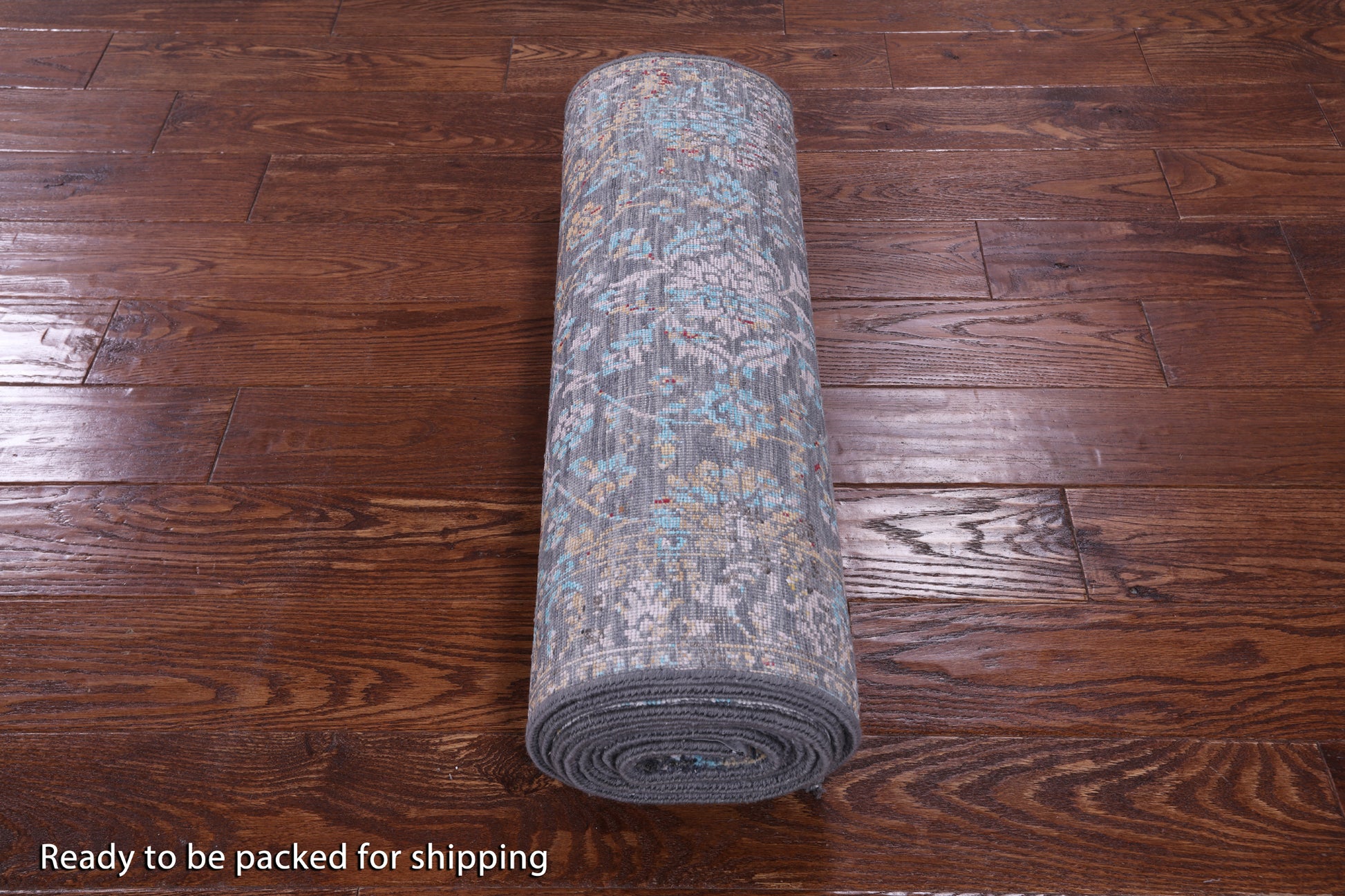 Persian Hand Knotted Wool & Silk Runner Rug - 2' 6" X 12' 4" - Golden Nile