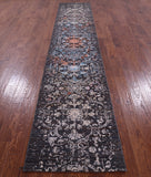 Persian Handmade Wool & Silk Runner Rug - 2' 6" X 14' 0" - Golden Nile
