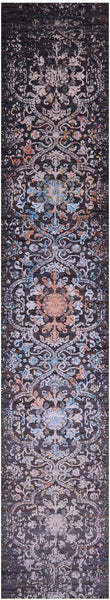 Persian Handmade Wool & Silk Runner Rug - 2' 6" X 14' 0" - Golden Nile