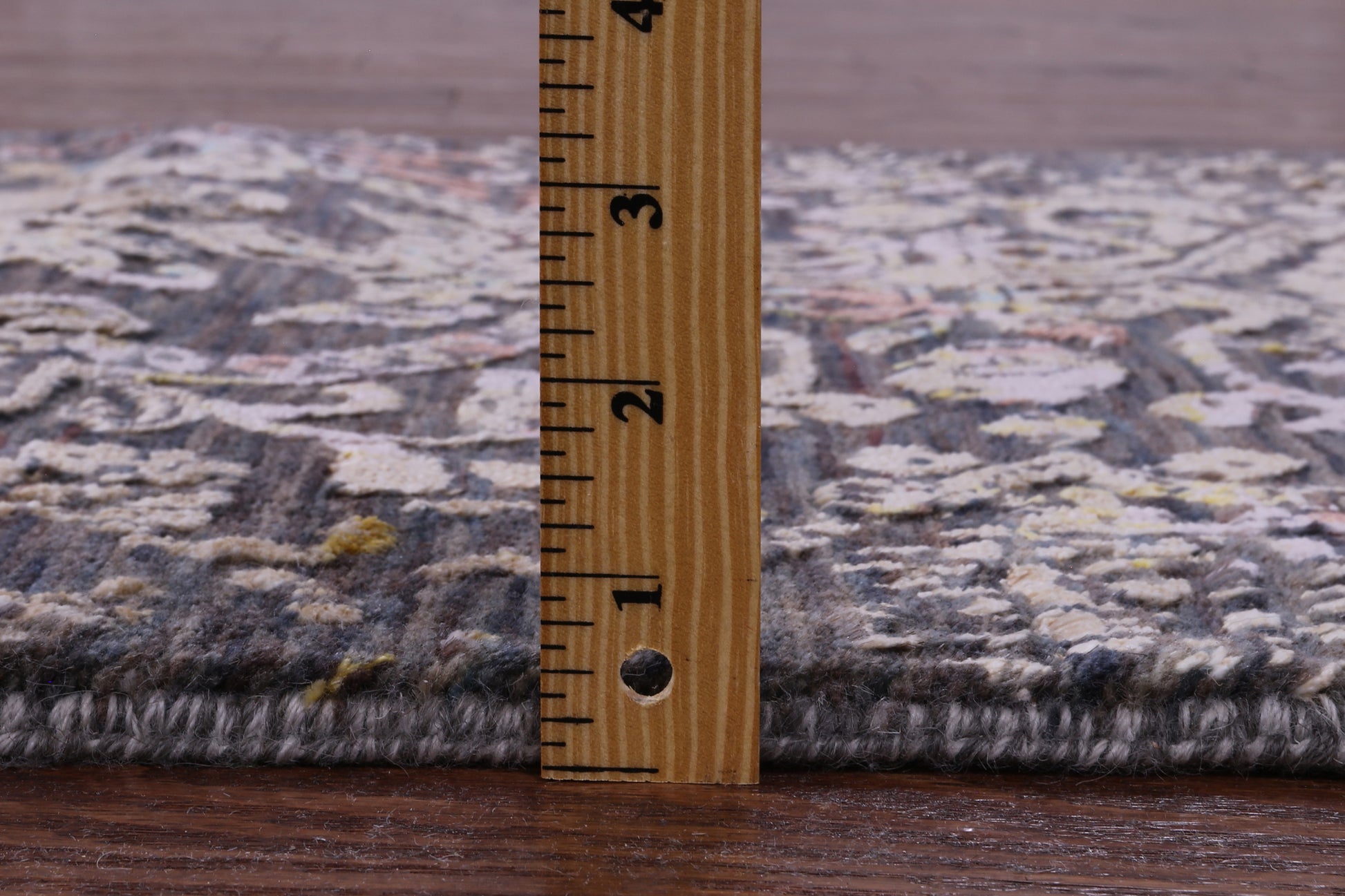 Contemporary Handmade Wool & Silk Runner Rug - 2' 6" X 14' 4" - Golden Nile
