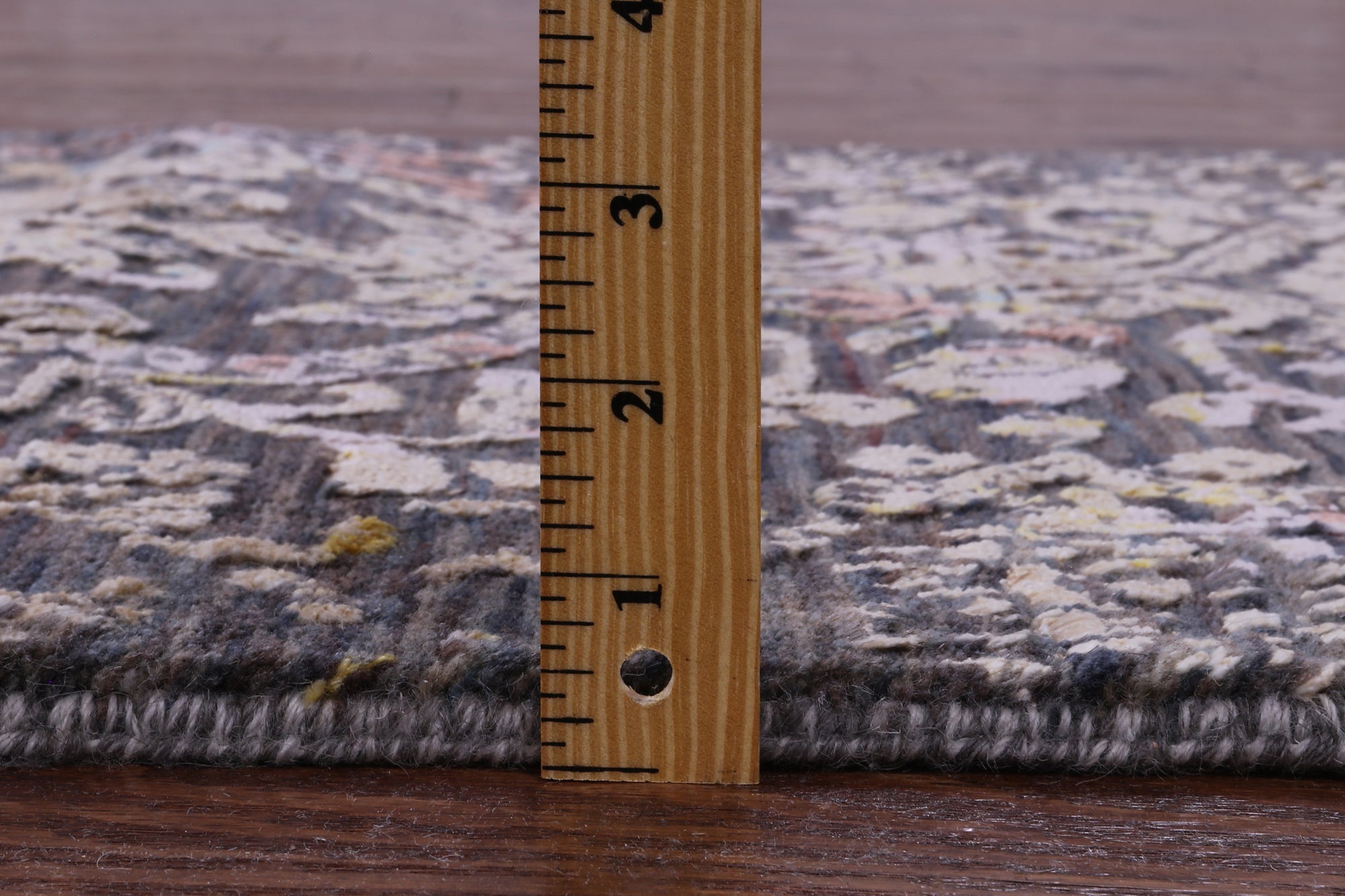 Contemporary Handmade Wool & Silk Runner Rug - 2' 6" X 14' 4" - Golden Nile