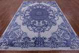 Grey Persian Hand Knotted Wool & Silk Rug - 8' 10" X 12' 4" - Golden Nile