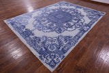 Grey Persian Hand Knotted Wool & Silk Rug - 8' 10" X 12' 4" - Golden Nile