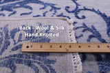 Grey Persian Hand Knotted Wool & Silk Rug - 8' 10" X 12' 4" - Golden Nile