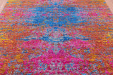 Contemporary Hand Knotted Wool & Silk Rug - 7' 10" X 9' 8" - Golden Nile