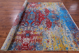 Contemporary Hand Knotted Wool & Silk Rug - 8' 1" X 10' 2" - Golden Nile
