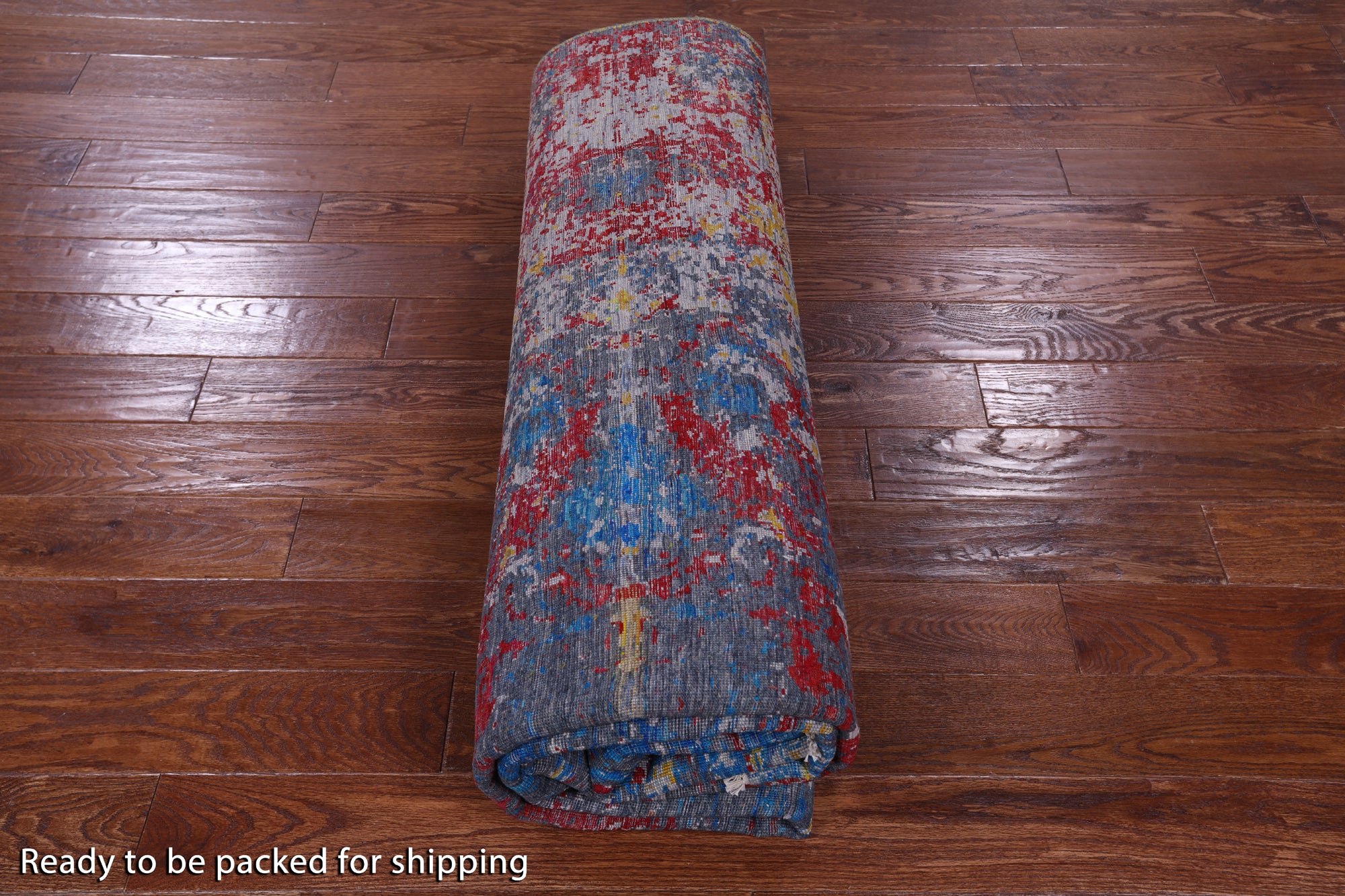 Contemporary Hand Knotted Wool & Silk Rug - 8' 1" X 10' 2" - Golden Nile