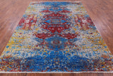 Contemporary Hand Knotted Wool & Silk Rug - 8' 1" X 10' 2" - Golden Nile