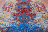 Contemporary Hand Knotted Wool & Silk Rug - 8' 1" X 10' 2" - Golden Nile