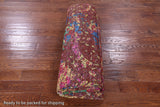Brown Sickle Leaf Design Persian Hand Knotted Wool & Silk Rug - 7' 10" X 10' 1" - Golden Nile