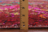 Brown Sickle Leaf Design Persian Hand Knotted Wool & Silk Rug - 7' 10" X 10' 1" - Golden Nile
