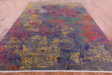 Contemporary Handmade Wool & Silk Rug - 8' 9" X 11' 11" - Golden Nile