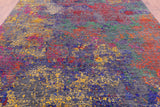 Contemporary Handmade Wool & Silk Rug - 8' 9" X 11' 11" - Golden Nile