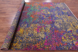 Contemporary Handmade Wool & Silk Rug - 8' 9" X 11' 11" - Golden Nile