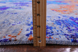 Abstract Contemporary Handmade Wool & Silk Rug - 9' 1" X 12' 0" - Golden Nile