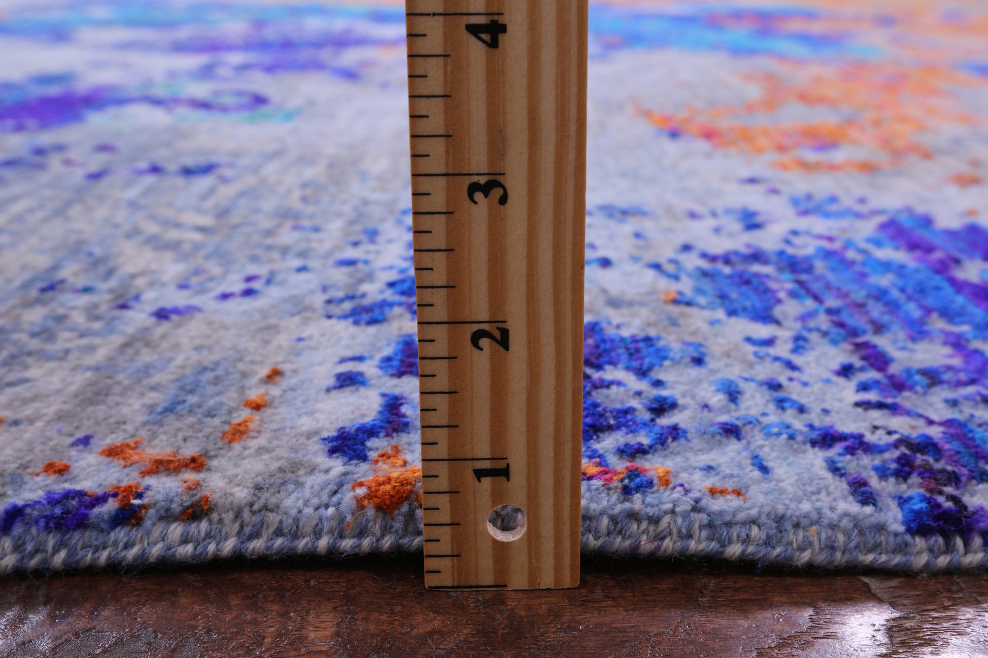 Abstract Contemporary Handmade Wool & Silk Rug - 9' 1" X 12' 0" - Golden Nile