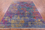 Contemporary Hand Knotted Wool & Silk Rug - 7' 1" X 10' 2" - Golden Nile