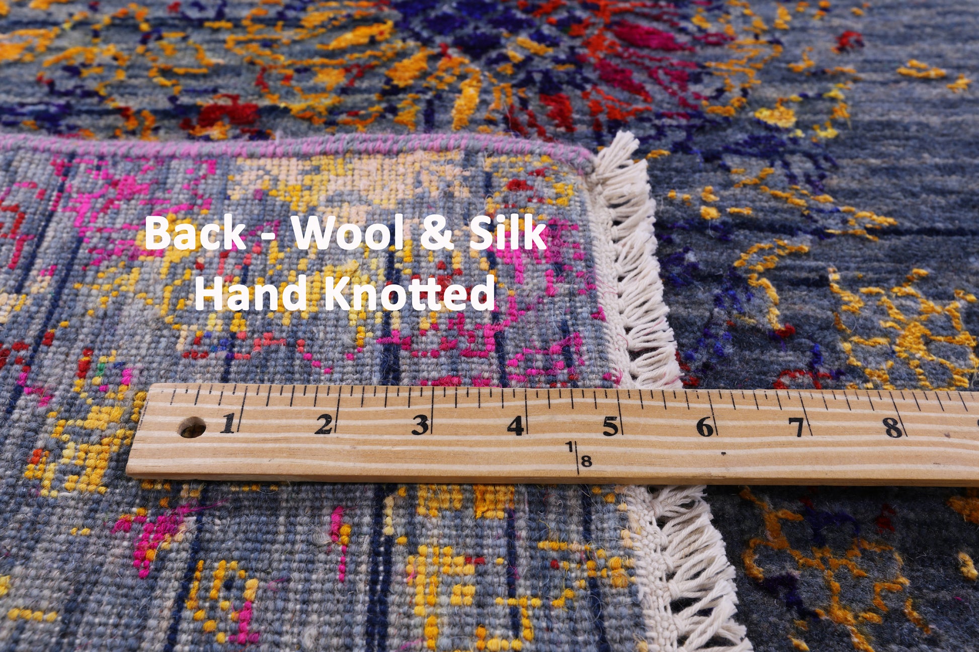 Contemporary Hand Knotted Wool & Silk Rug - 7' 1" X 10' 2" - Golden Nile