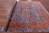 Geometric Persian Mamluk Hand Knotted Wool Rug - 10' 0" X 13' 11" - Golden Nile