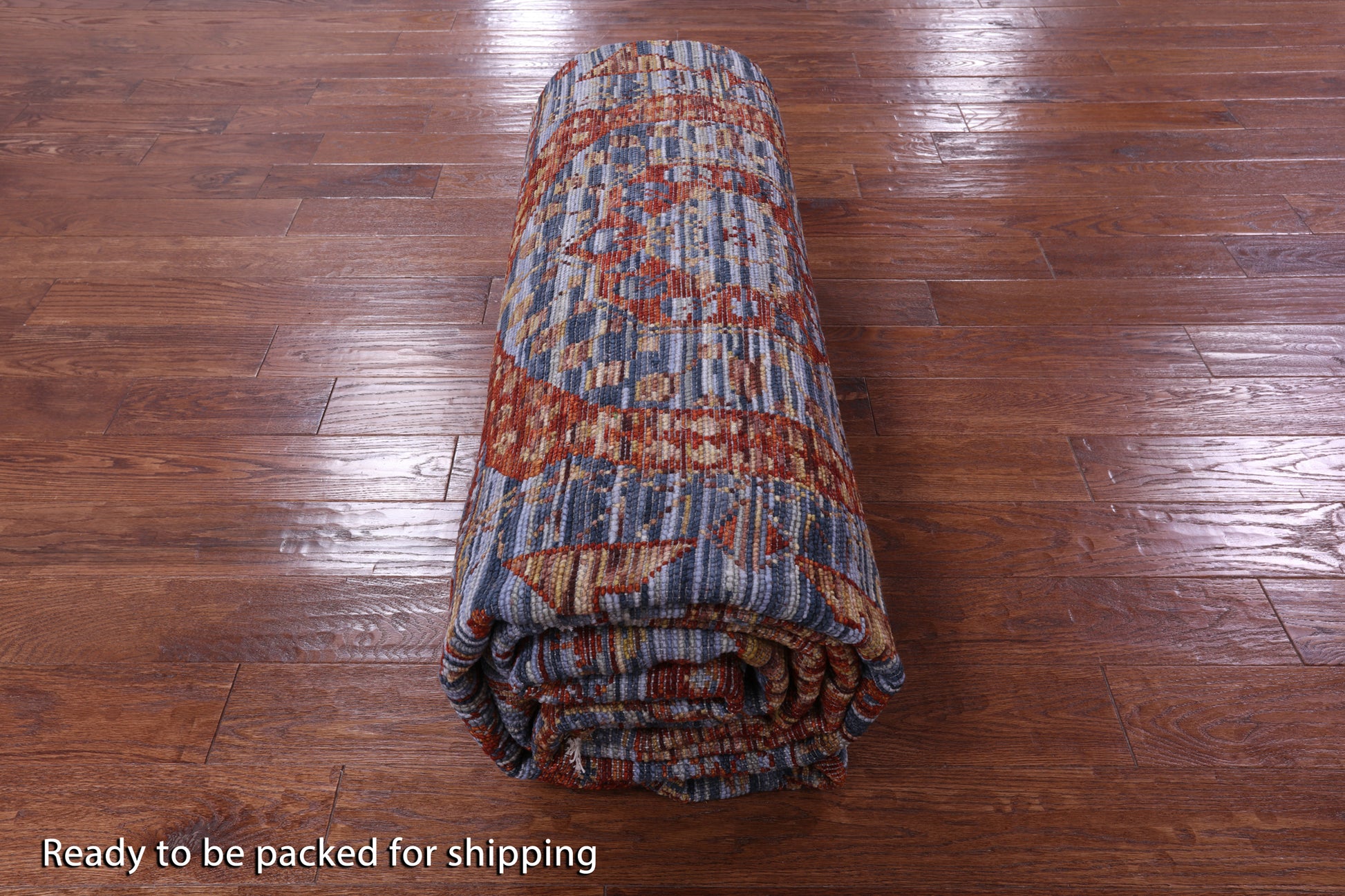 Geometric Persian Mamluk Hand Knotted Wool Rug - 10' 0" X 13' 11" - Golden Nile