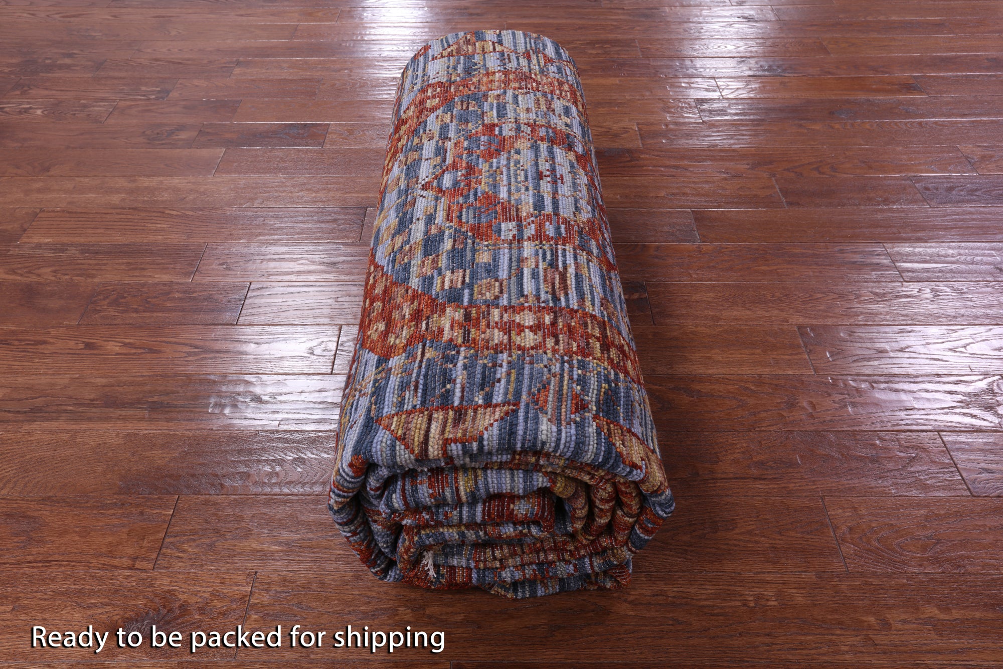 Geometric Persian Mamluk Hand Knotted Wool Rug - 10' 0" X 13' 11" - Golden Nile