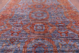 Geometric Persian Mamluk Hand Knotted Wool Rug - 10' 0" X 13' 11" - Golden Nile