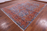 Geometric Persian Mamluk Hand Knotted Wool Rug - 10' 0" X 13' 11" - Golden Nile