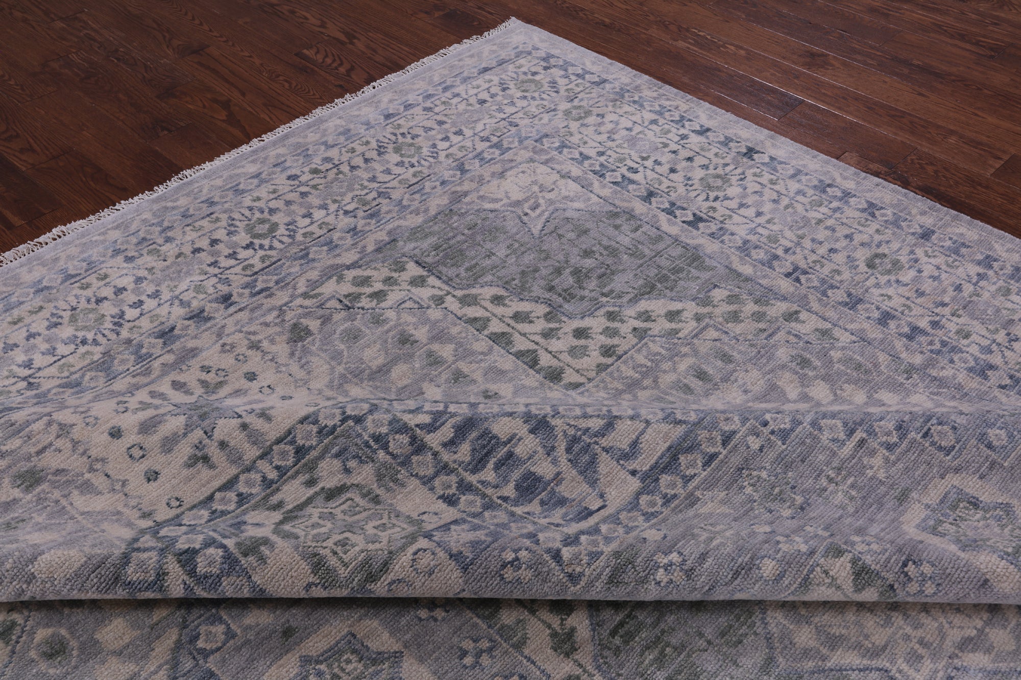 Geometric Persian Mamluk Hand Knotted Wool Rug - 9' 11" X 14' 0" - Golden Nile