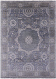 Geometric Persian Mamluk Hand Knotted Wool Rug - 8' 10" X 11' 8" - Golden Nile