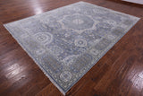 Geometric Persian Mamluk Hand Knotted Wool Rug - 8' 10" X 11' 8" - Golden Nile