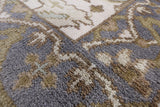 Ivory Turkish Oushak Hand Knotted Wool Runner Rug - 2' 8" X 12' 1" - Golden Nile