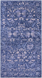 Blue Contemporary Hand Knotted Wool Rug - 6' 0" X 11' 10" - Golden Nile