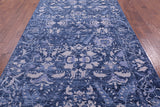 Blue Contemporary Hand Knotted Wool Rug - 6' 0" X 11' 10" - Golden Nile