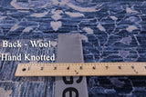 Blue Contemporary Hand Knotted Wool Rug - 6' 0" X 11' 10" - Golden Nile