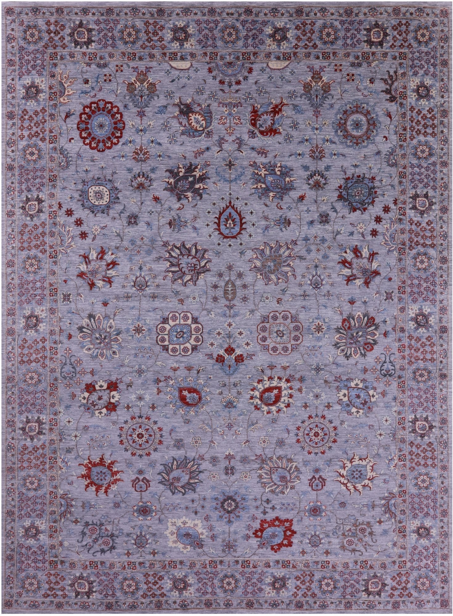 Grey Persian Handmade Wool Rug - 10' 0" X 14' 0" - Golden Nile