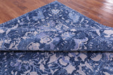 Blue Square Modern Hand Knotted Wool Rug - 9' 10" X 9' 11" - Golden Nile