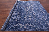 Blue Square Modern Hand Knotted Wool Rug - 9' 10" X 9' 11" - Golden Nile